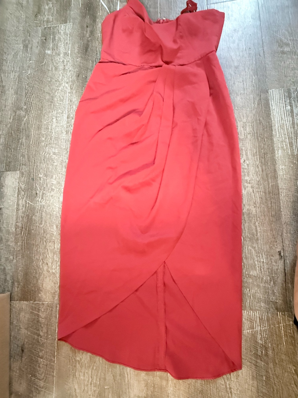 Lulas Red Wrap-Style Women’s Dress